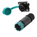 M28 waterproof Plastic circular connectors,IP68,Solder type,Quick lock